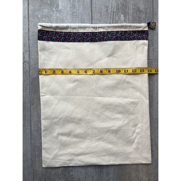 Tory Burch Drawstring Cover Dust Bag W/ Logo Charm New Shoes Handbags Travel - Picture 4 of 6